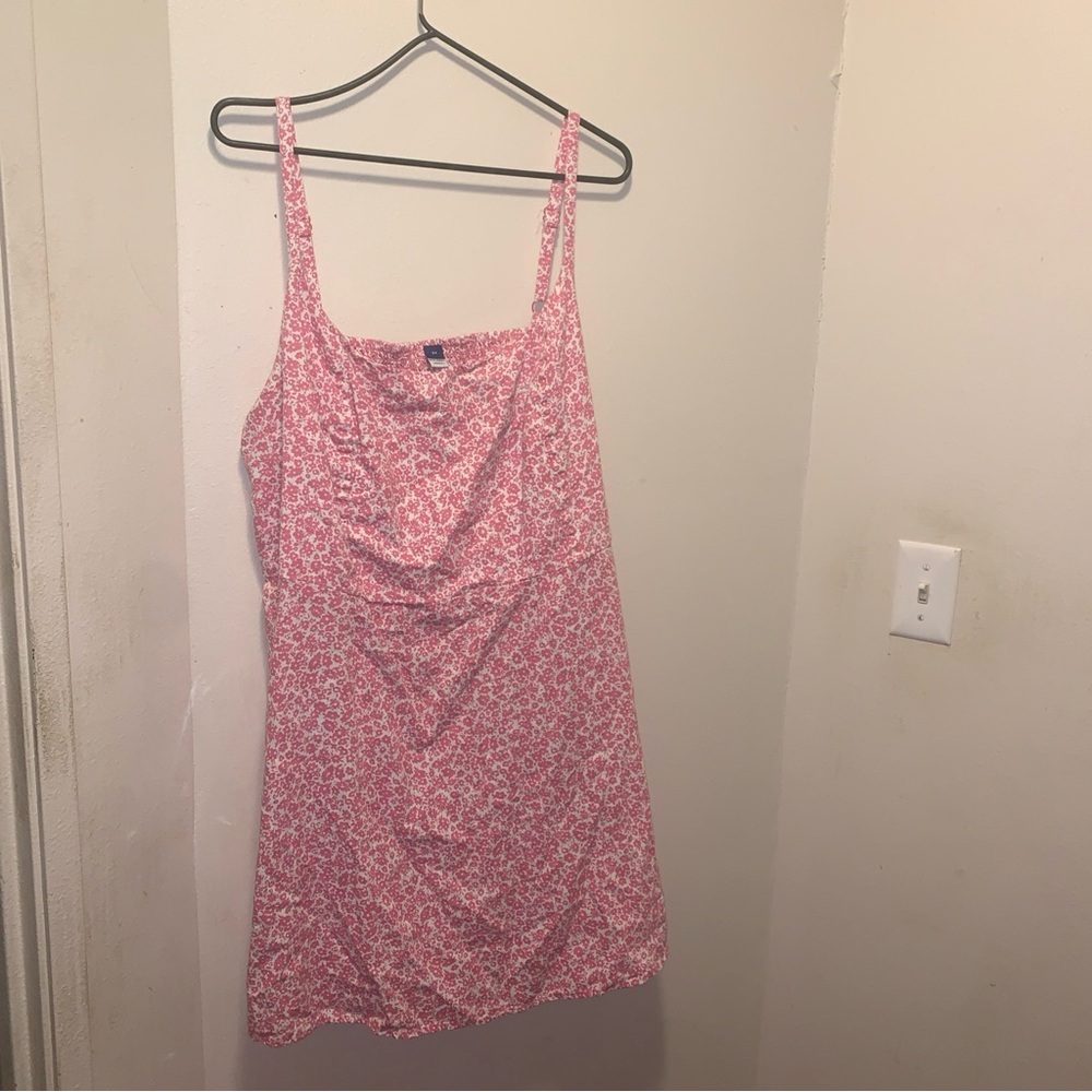 Old Navy Linen Blend Pink Floral Dress Size 3X